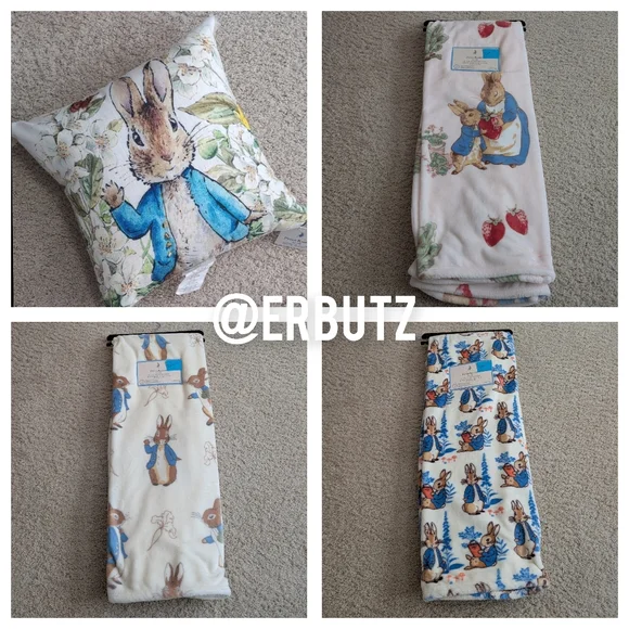 Beatrix Potter Peter Rabbit Oversized Plush 🐇 Peter Rabbit Throw Blanket - Picture 8 of 8